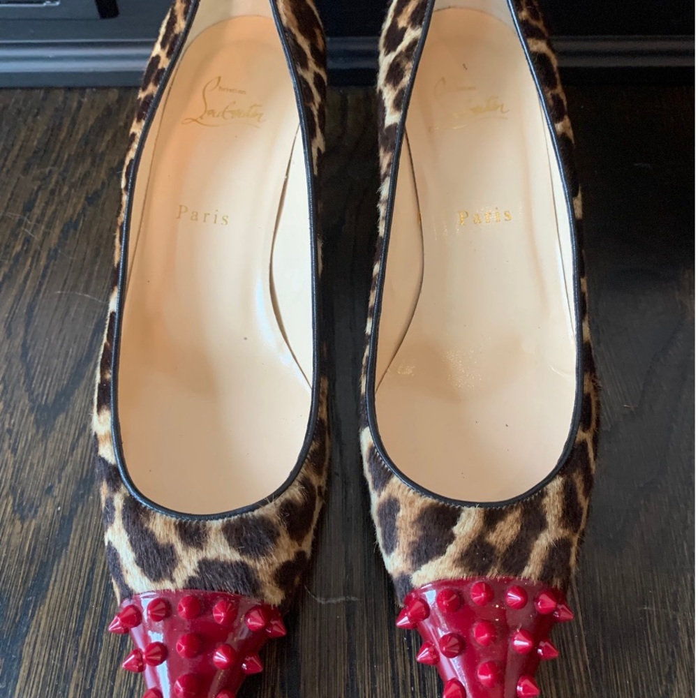 Christian Louboutin pony-hair kitten heels